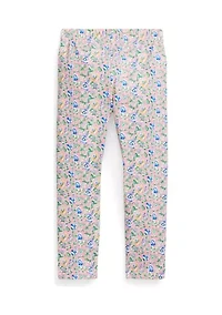 Girls 2-6x Floral Stretch Jersey Leggings