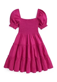 Girls 2-6x Smocked Cotton Jersey Dress