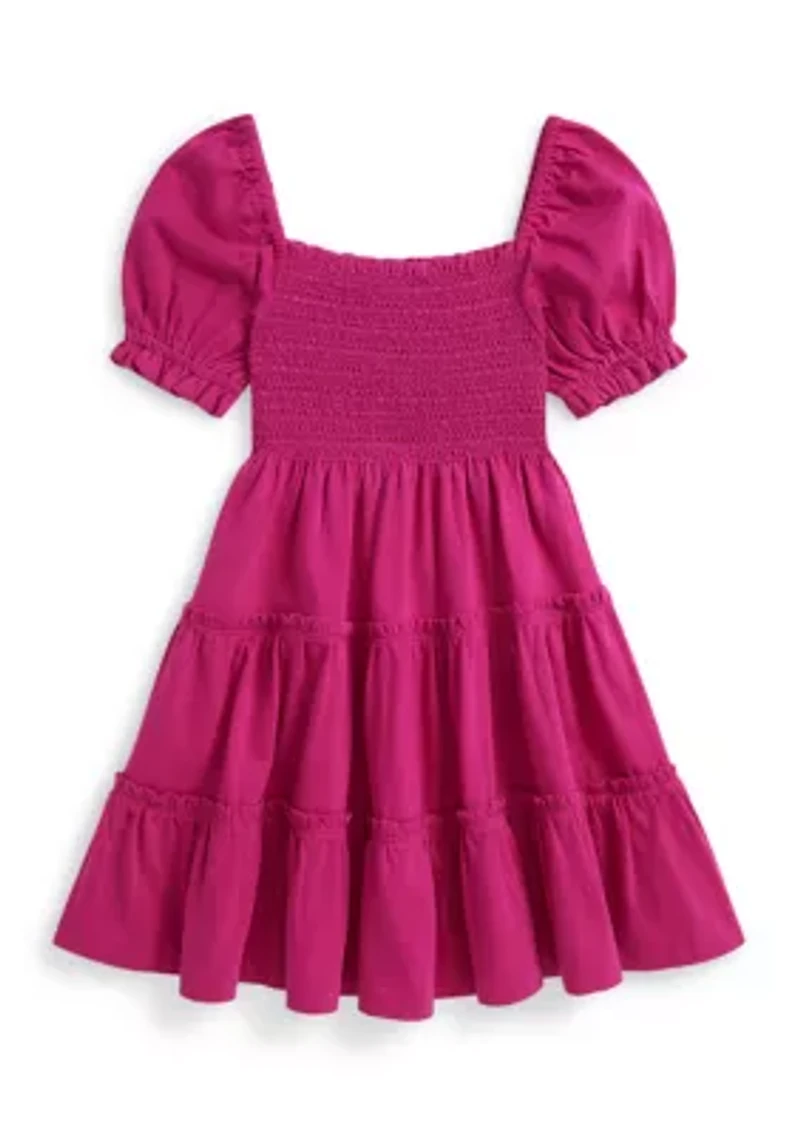 Girls 2-6x Smocked Cotton Jersey Dress