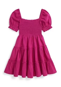 Girls 2-6x Smocked Cotton Jersey Dress