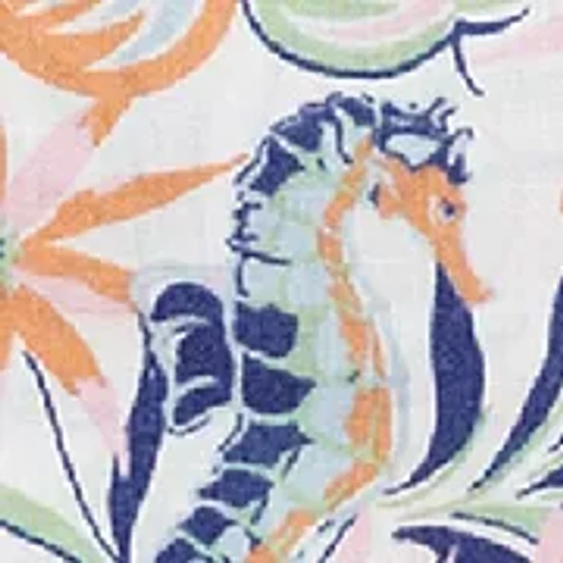 Girls 2-6x Tropical Printed Linen Cotton Dress