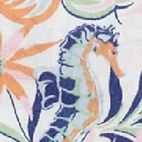 Girls 2-6x Tropical Printed Linen Cotton Dress