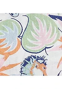 Girls 2-6x Tropical Printed Linen Cotton Dress