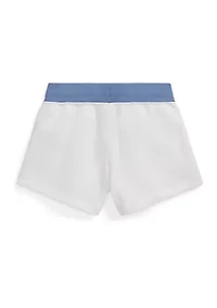 Girls 2-6x Mixed-Logo Fleece Shorts