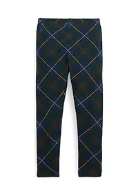 Girls 2-6x Plaid Stretch Jersey Leggings