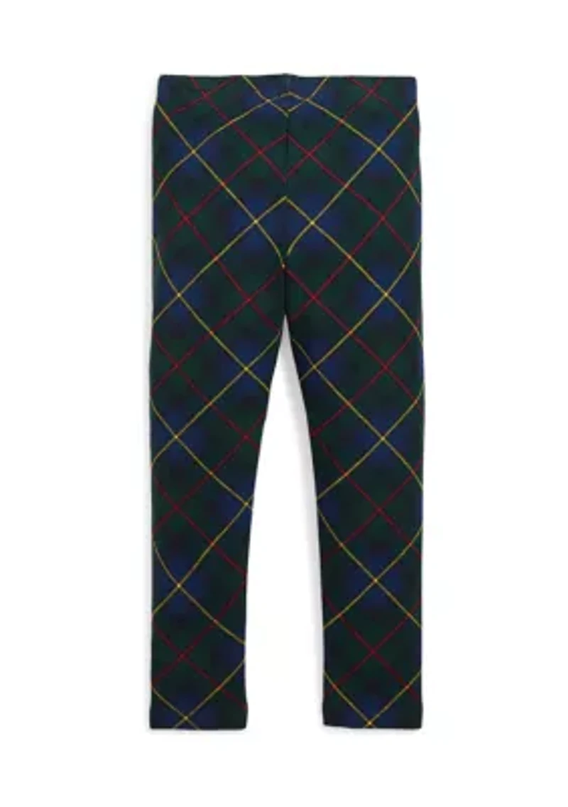 Girls 2-6x Plaid Stretch Jersey Leggings
