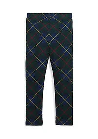 Girls 2-6x Plaid Stretch Jersey Leggings