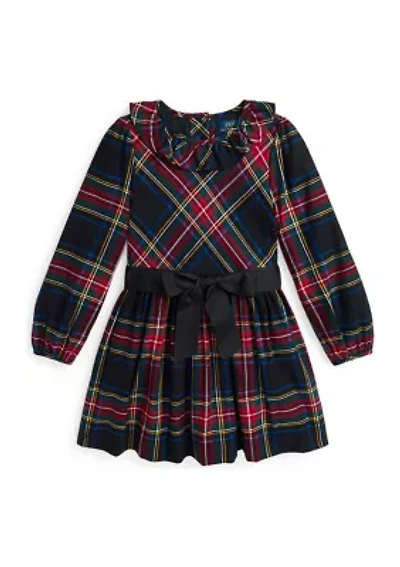 Girls 2-6x Plaid Cotton Sateen Dress