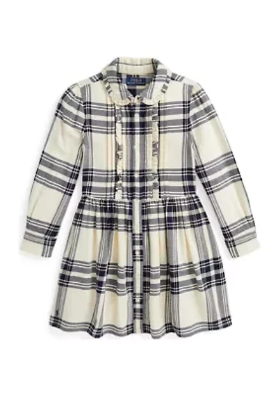 Girls 2-6x Plaid Cotton Twill Shirtdress