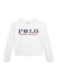 Girls 2-6x Logo Cotton Boxy Long-Sleeve T-Shirt