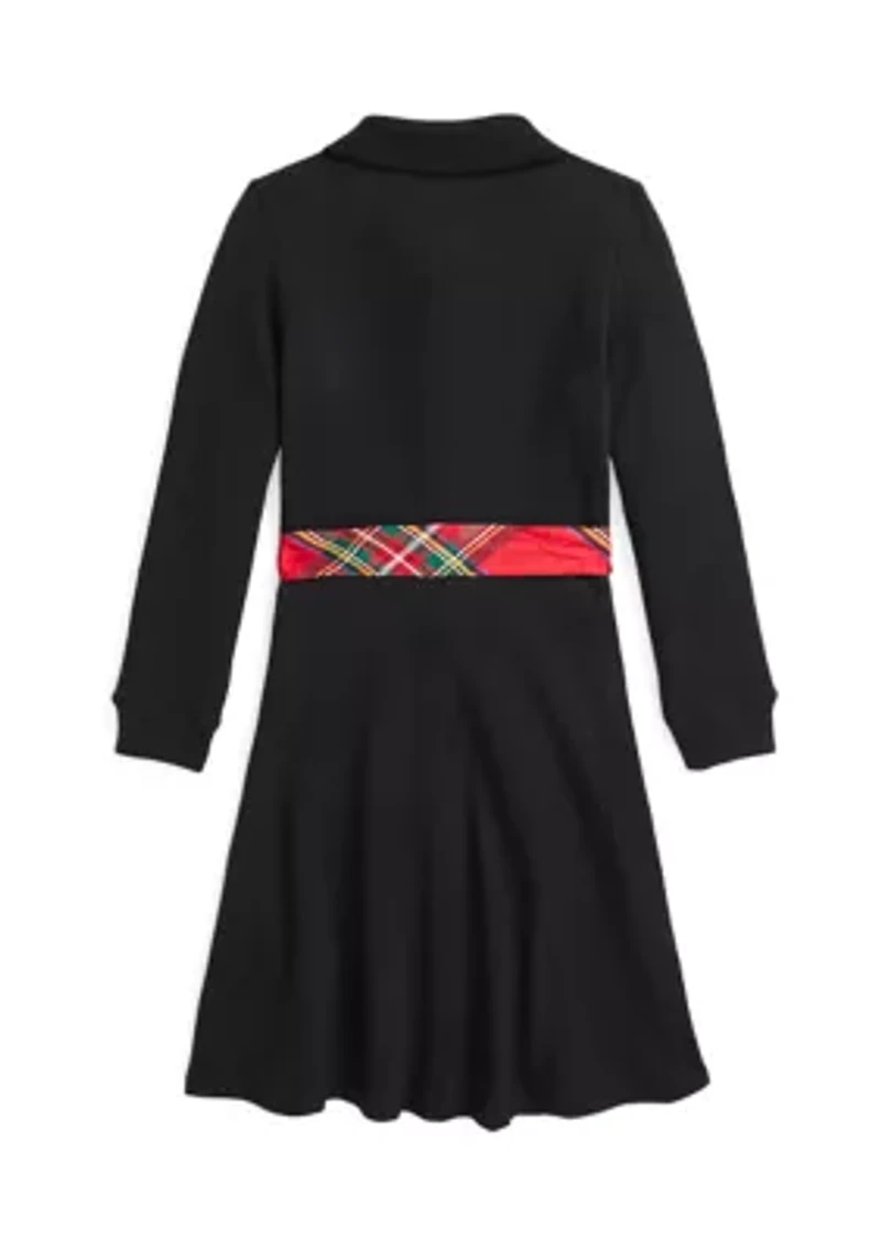 Girls 2-6x Stretch Mesh Polo Dress
