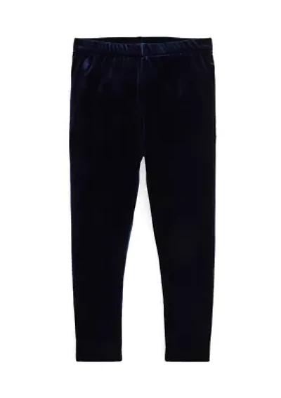 Girls 2-6x Stretch Velour Leggings