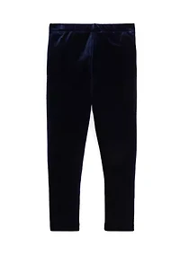 Girls 2-6x Stretch Velour Leggings