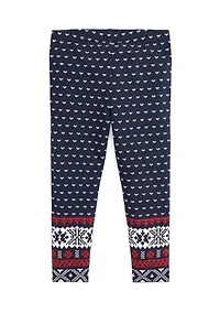 Girls 2-6x Fair Isle Stretch Jersey Leggings