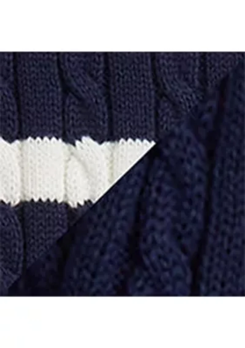 Girls 2-6x Striped Cotton Sweater & Skirt Set