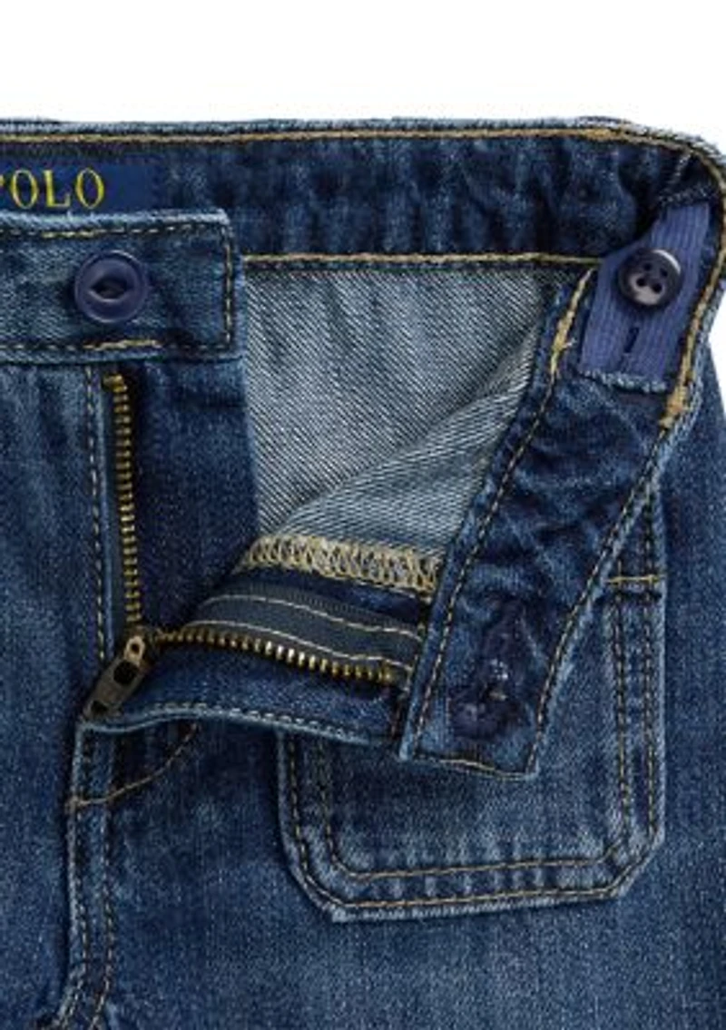 Girls 2-6x Logo Wide Leg Jeans