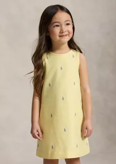 Girls 2-6x Polo Pony Cotton Oxford Dress