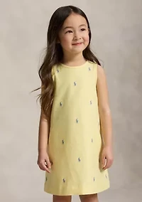Girls 2-6x Polo Pony Cotton Oxford Dress