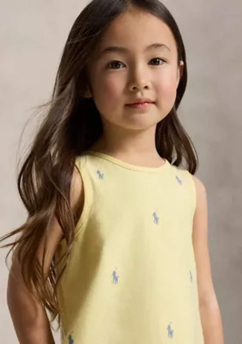 Girls 2-6x Polo Pony Cotton Oxford Dress