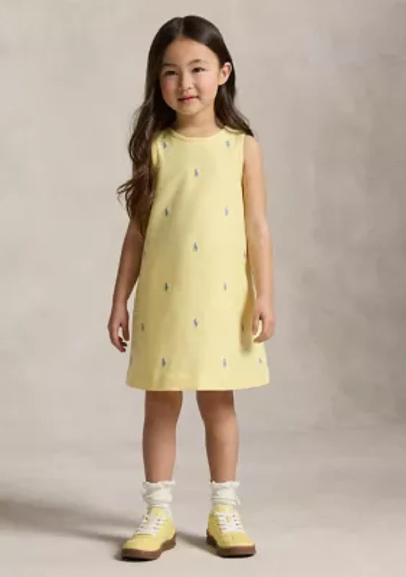 Girls 2-6x Polo Pony Cotton Oxford Dress