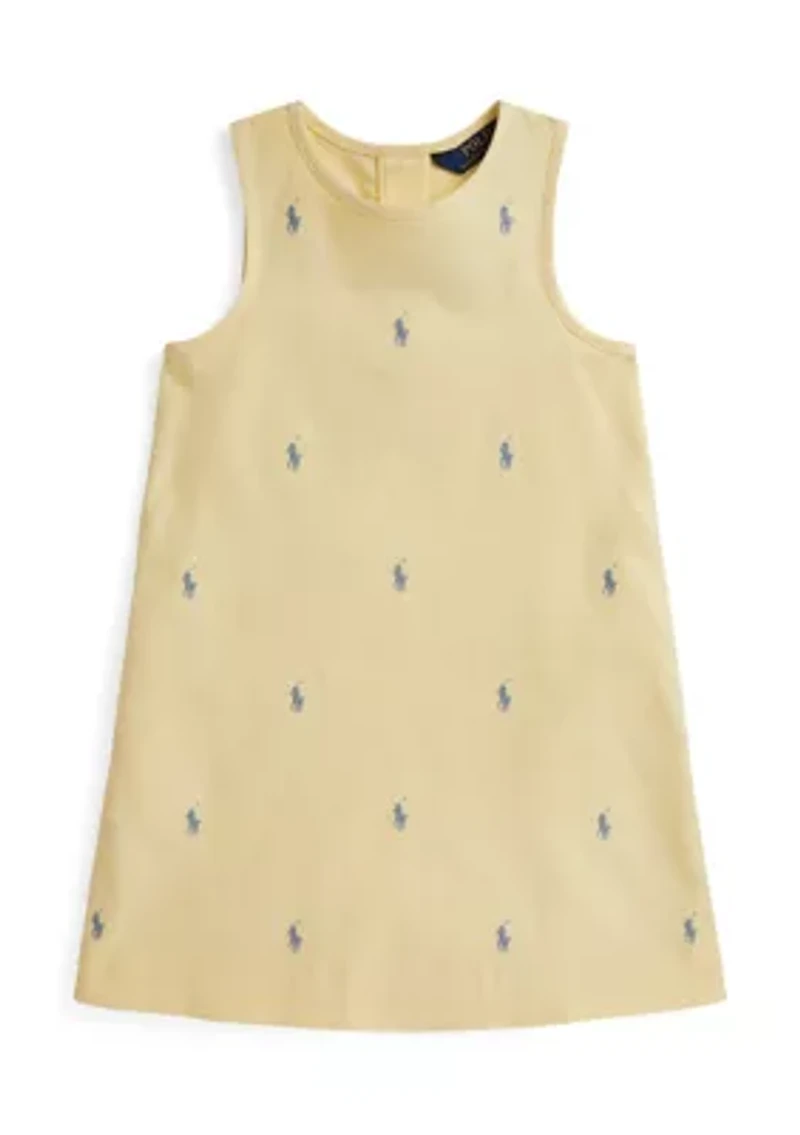 Girls 2-6x Polo Pony Cotton Oxford Dress