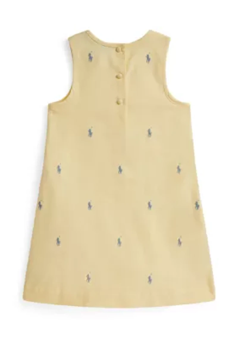 Girls 2-6x Polo Pony Cotton Oxford Dress