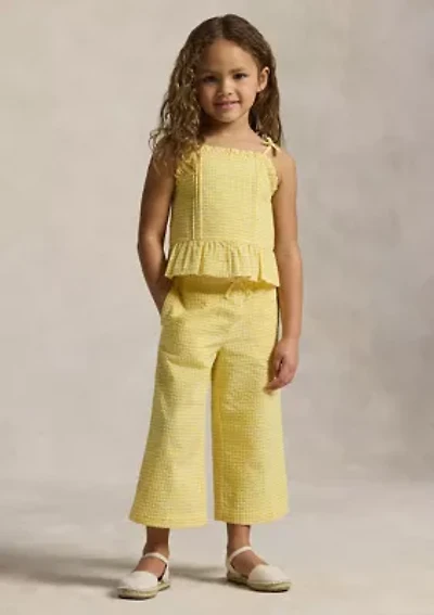Girls 2-6x Gingham Seersucker Top & Pants Set