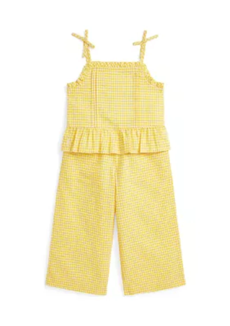 Girls 2-6x Gingham Seersucker Top & Pants Set