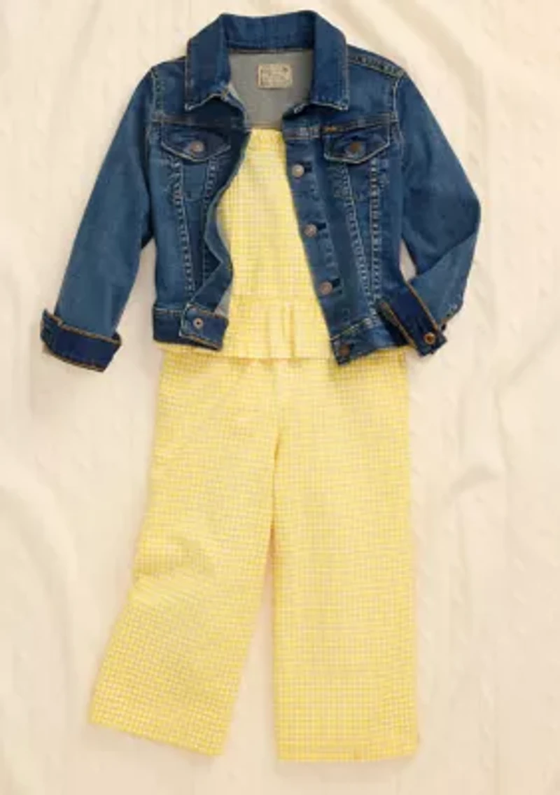 Girls 2-6x Gingham Seersucker Top & Pants Set