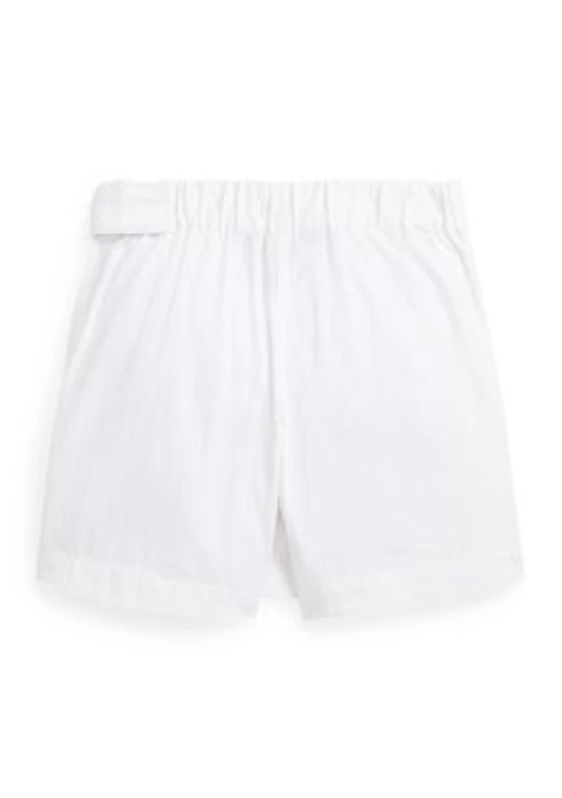Girls 2-6x Pleated Cotton Seersucker Wrap Skort