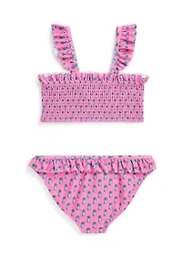 Girls 2-6x Pineapple Printed 2 Piece Swimsuit