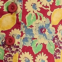 Girls 2-6x Lemon Floral Slub Cotton Dress