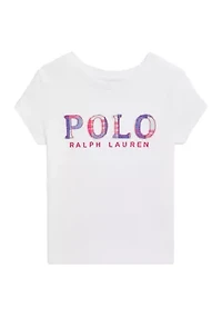 Girls 2-6x Logo Cotton Jersey Tee