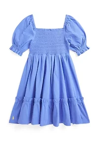 Girls 2-6x Smocked Cotton Jersey Dress