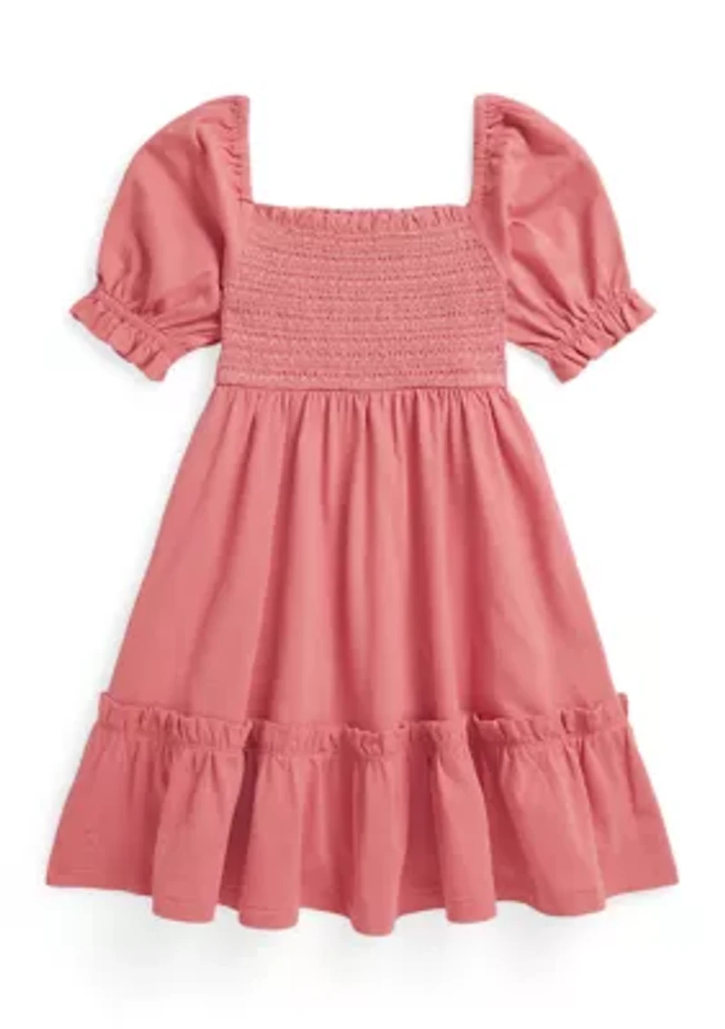 Girls 2-6x Smocked Cotton Jersey Dress
