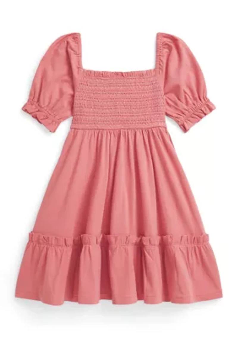 Girls 2-6x Smocked Cotton Jersey Dress