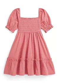 Girls 2-6x Smocked Cotton Jersey Dress