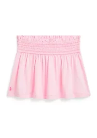 Girls 2-6x Smocked Cotton Jersey Skirt