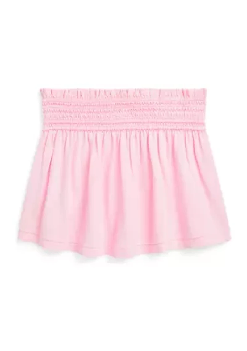 Girls 2-6x Smocked Cotton Jersey Skirt