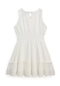 Girls 2-6x Eyelet-Embroidered Cotton Jersey Dress
