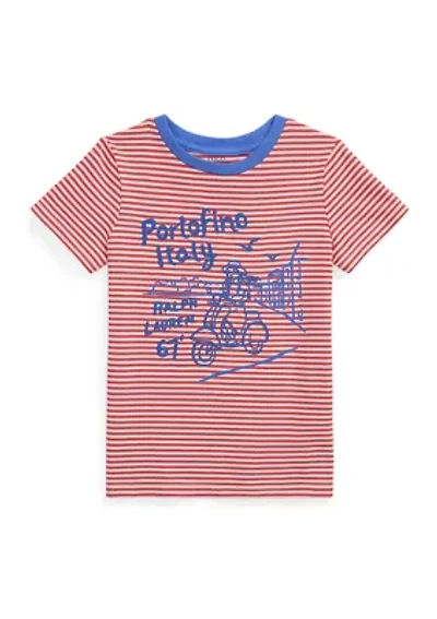 Girls 2-6x Embroidered Portofino Cotton Jersey T-Shirt