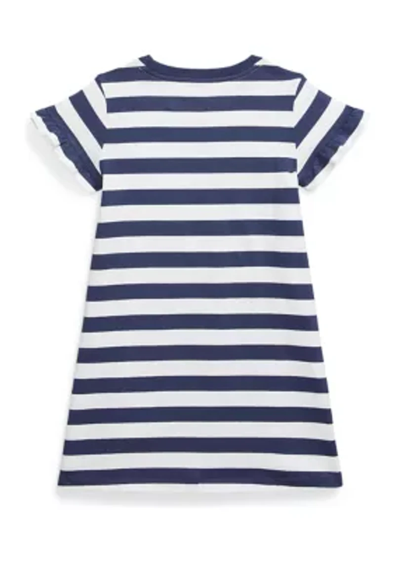 Girls 2-6x Striped Polo Bear Cotton T-Shirt Dress