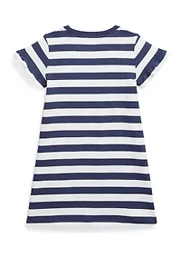 Girls 2-6x Striped Polo Bear Cotton T-Shirt Dress