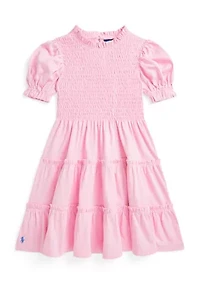 Girls 2-6x Smocked Cotton Jersey Dress