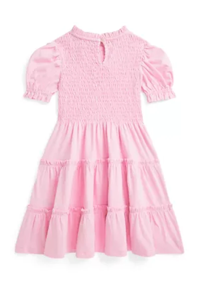 Girls 2-6x Smocked Cotton Jersey Dress