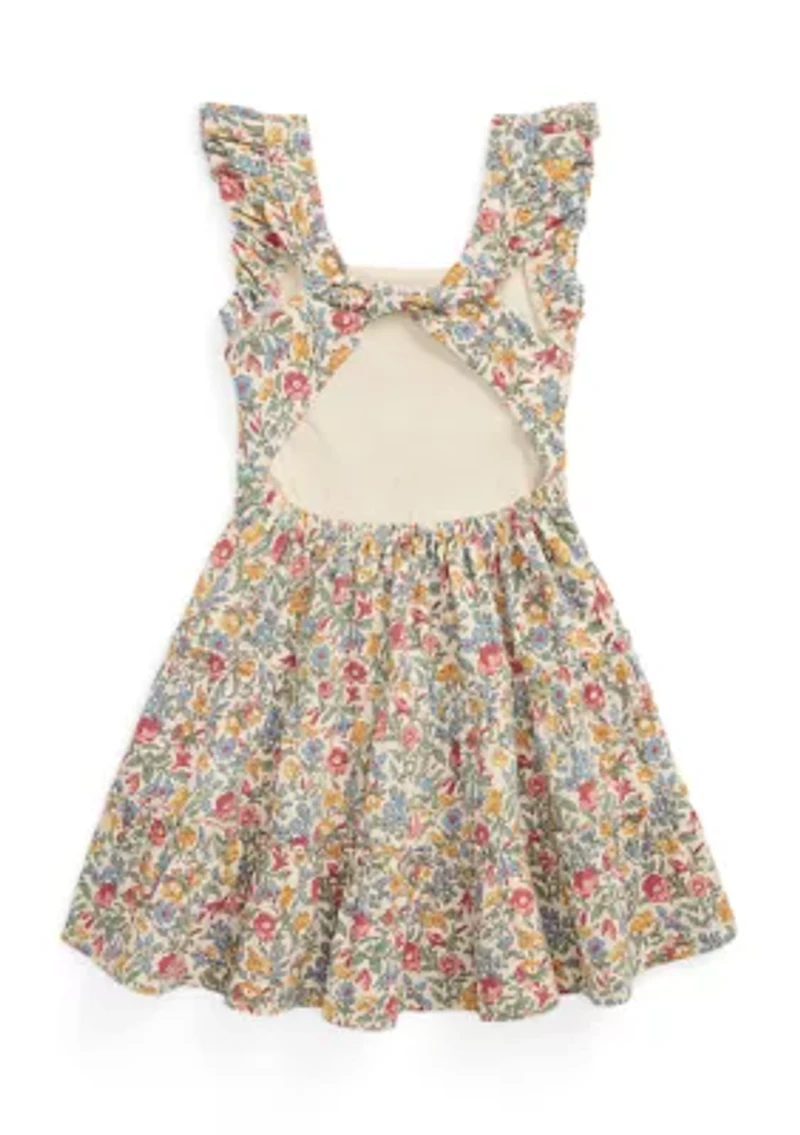 Girls 2-6x Floral Ruffled Cotton Jersey Dress