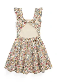 Girls 2-6x Floral Ruffled Cotton Jersey Dress