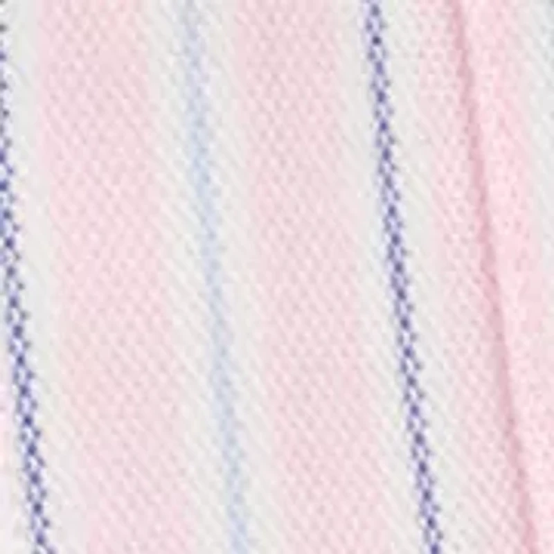Girls 2-6x Striped Pleated Oxford Mesh Skort
