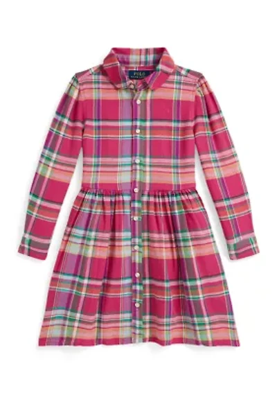 Girls 2-6x Plaid Cotton Madras Shirtdress