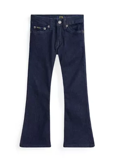 Girls 2-6x Flared Indigo Stretch Denim Jean